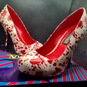 Funtasma Blood Splatter Heels, SZ 8M